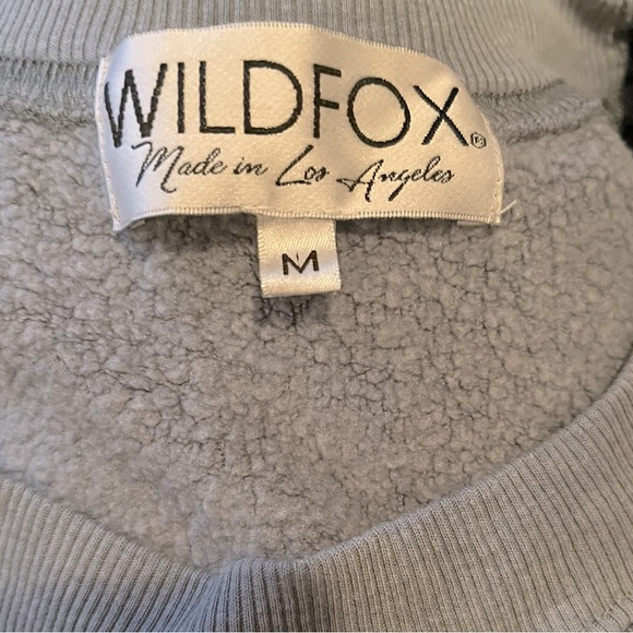 Rare Wildfox Blue Indigo Rose Embroidered Sommers Pullover Sweater - Picture 7 of 8